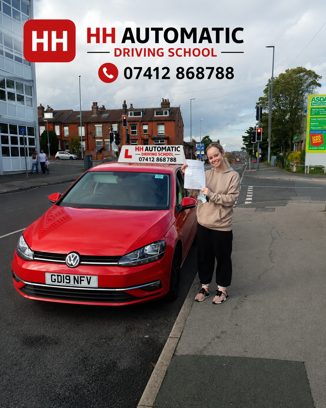 HH Automatic Driving School learner and car